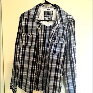 Buffalo collar shirt long sleeve size medium